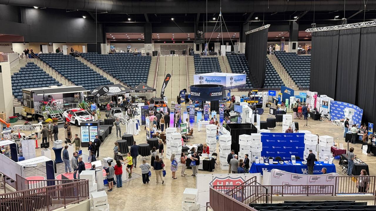 The EKY Experience exhibit hall at Corbin Arena during the SOAR Summit 2026